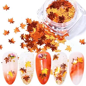 Autumn Map Leaf Nail Sequins