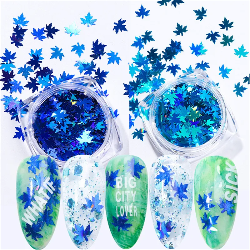 Autumn Map Leaf Nail Sequins